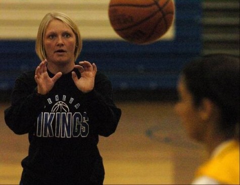 Coach and gym teacher Sarah Meadows before a game by Daily Herald.