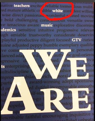 The front cover of the Geneva High School  2015-2016 yearbook. Unintentional irony that may actually be shining light on an issue present at our school.
