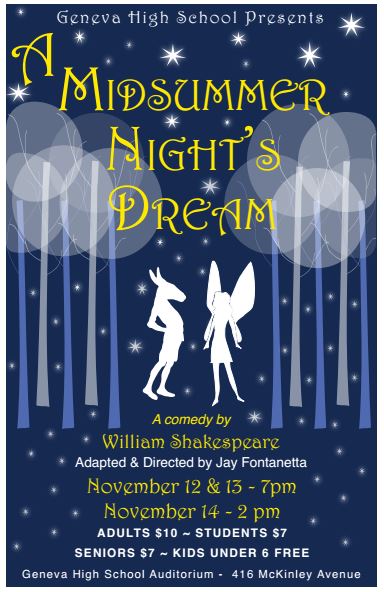 Lights, Camera, Action: Geneva High School Presents “A Midsummer’s Night Dream”